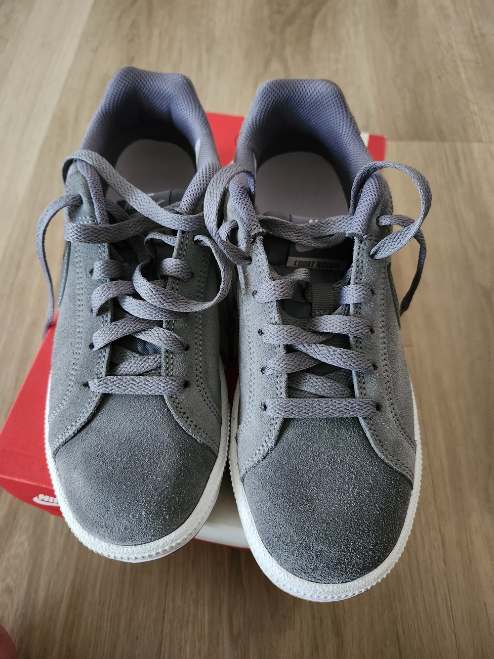 Nike Grey & White Shoes — WMNS Court Royale Suede